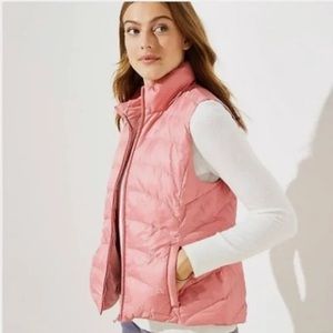 Loft Pink Puffer Vest Jacket